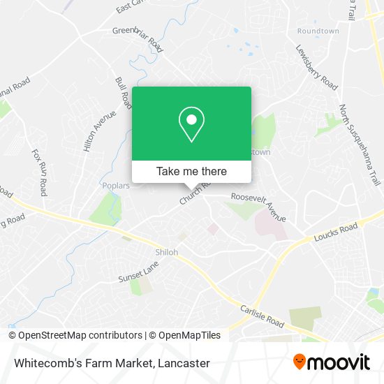 Whitecomb's Farm Market map