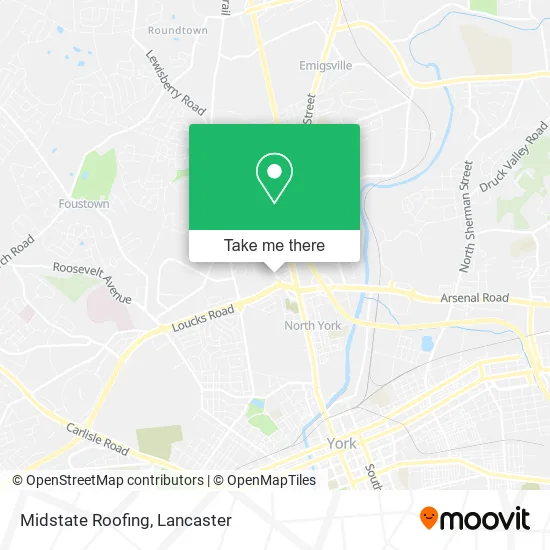 Midstate Roofing map