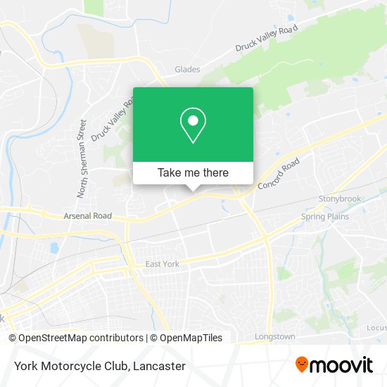 York Motorcycle Club map