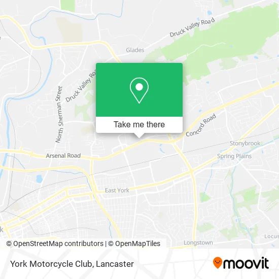 York Motorcycle Club map