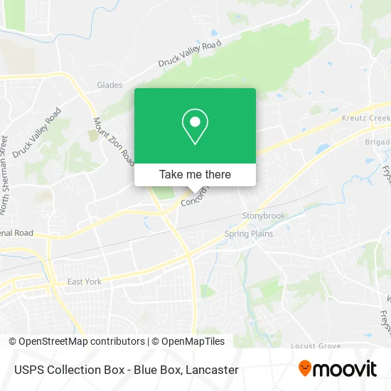 USPS Collection Box - Blue Box map