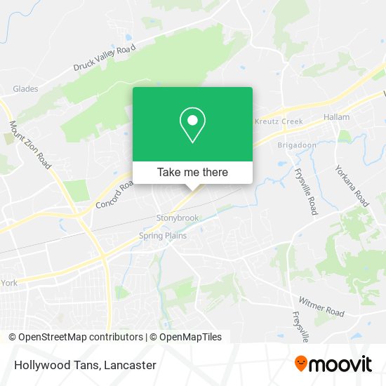 Hollywood Tans map