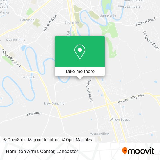 Hamilton Arms Center map