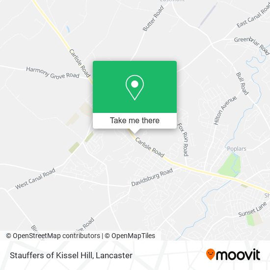 Stauffers of Kissel Hill map