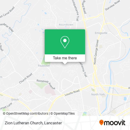 Zion Lutheran Church map