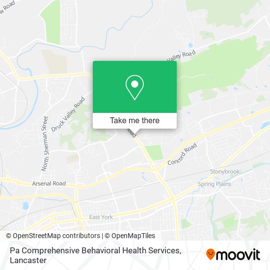 Pa Comprehensive Behavioral Health Services map
