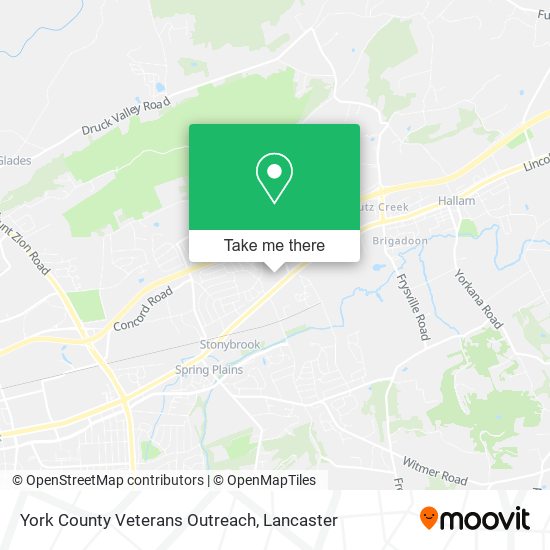 York County Veterans Outreach map