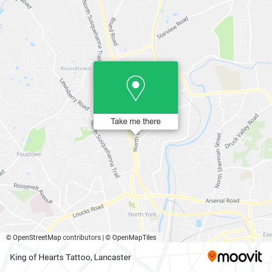 King of Hearts Tattoo map