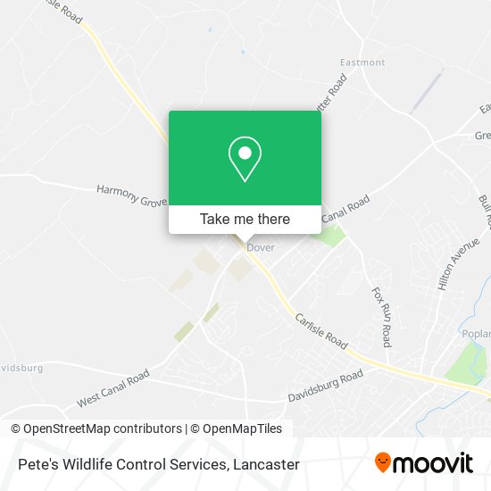 Mapa de Pete's Wildlife Control Services