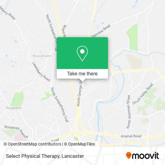 Select Physical Therapy map