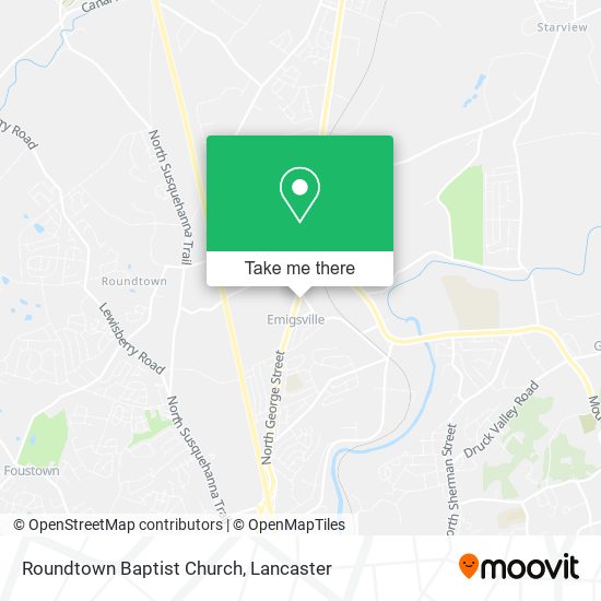 Roundtown Baptist Church map