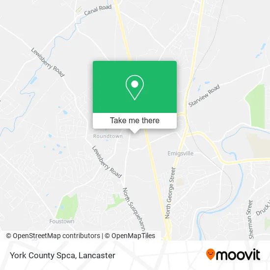 York County Spca map