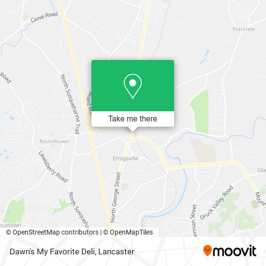 Dawn's My Favorite Deli map