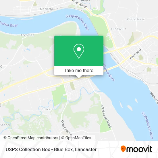 USPS Collection Box - Blue Box map