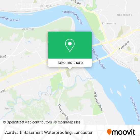 Aardvark Basement Waterproofing map