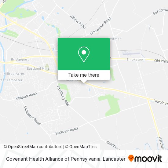 Covenant Health Alliance of Pennsylvania map