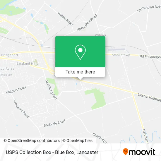 USPS Collection Box - Blue Box map
