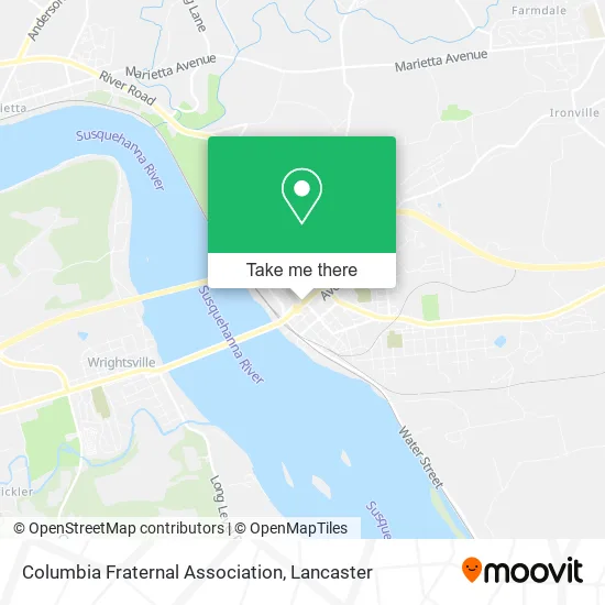 Columbia Fraternal Association map