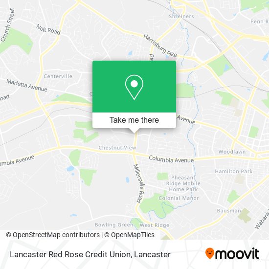 Lancaster Red Rose Credit Union map