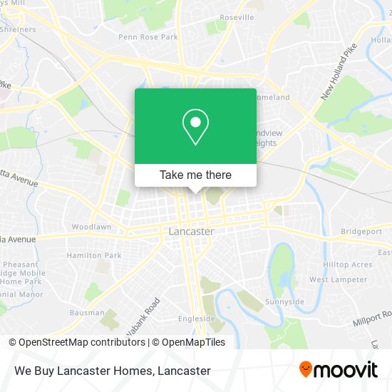 We Buy Lancaster Homes map