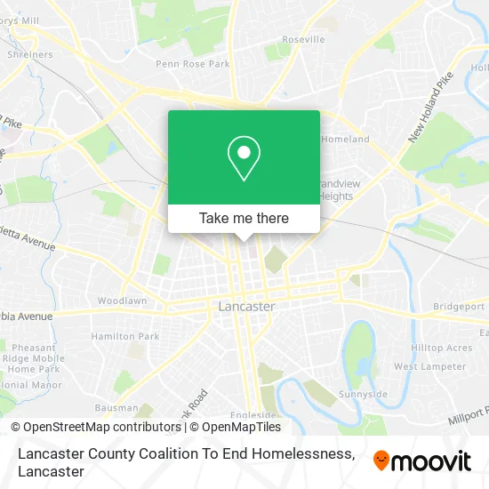 Lancaster County Coalition To End Homelessness map