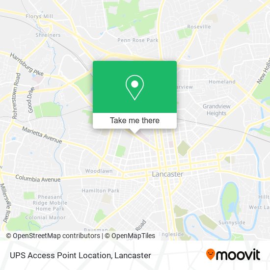 UPS Access Point Location map