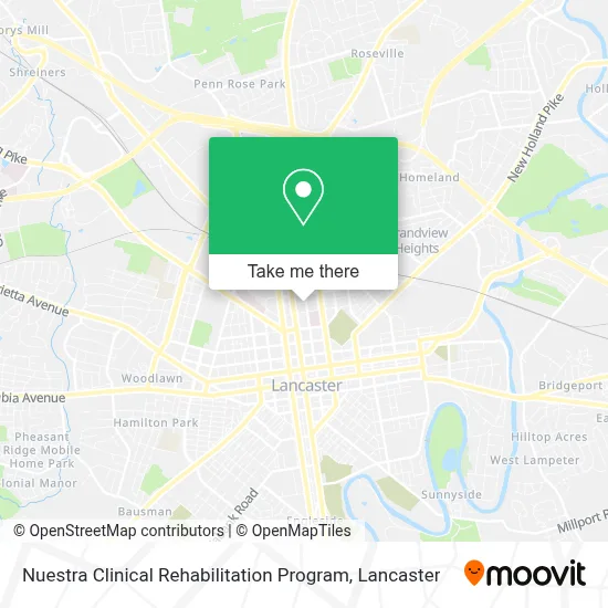 Nuestra Clinical Rehabilitation Program map