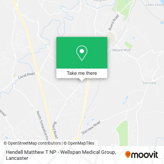 Hendell Matthew T NP - Wellspan Medical Group map