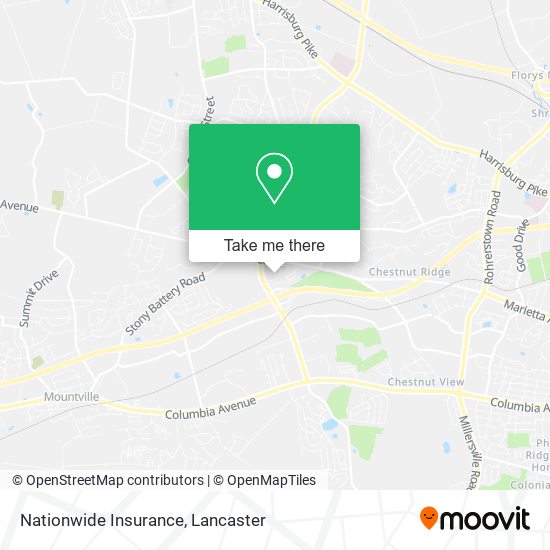 Mapa de Nationwide Insurance