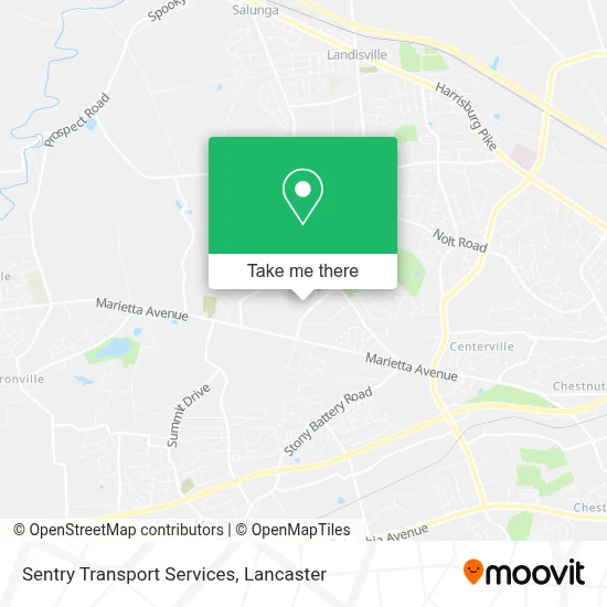 Sentry Transport Services map
