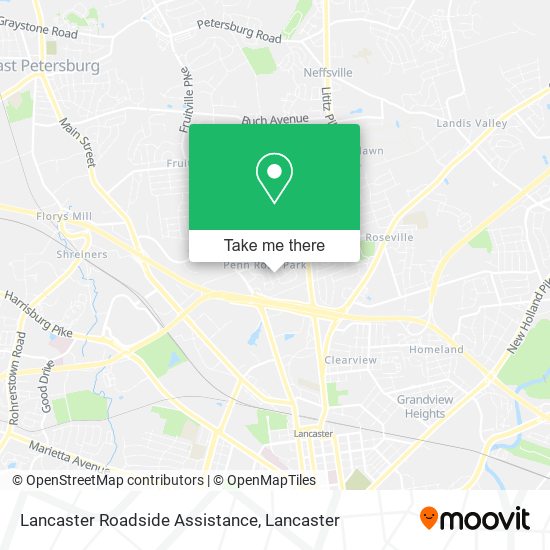 Mapa de Lancaster Roadside Assistance