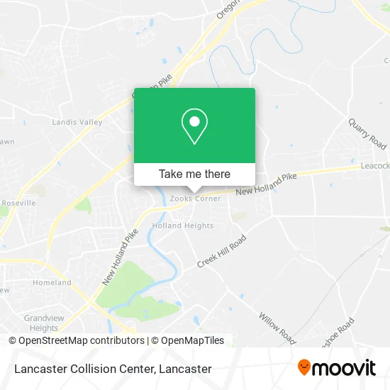 Lancaster Collision Center map