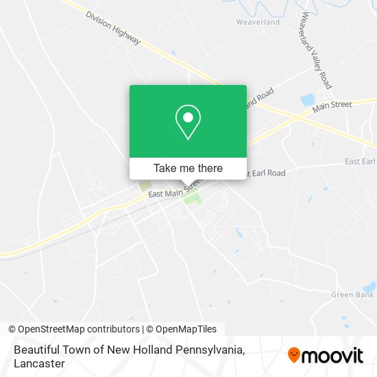 Beautiful Town of New Holland Pennsylvania map