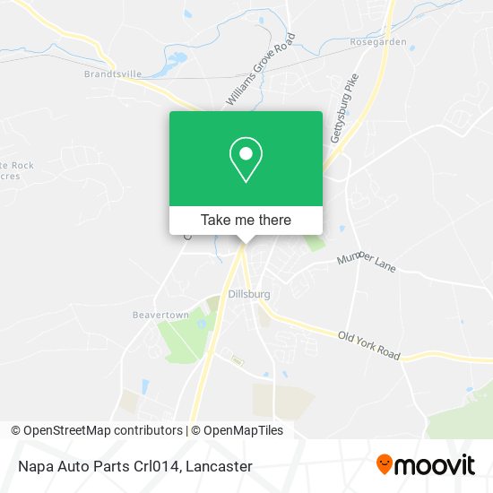 Mapa de Napa Auto Parts Crl014