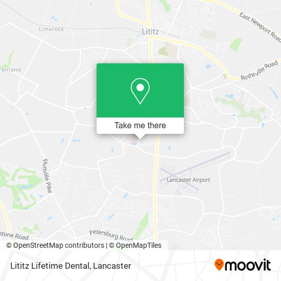 Lititz Lifetime Dental map