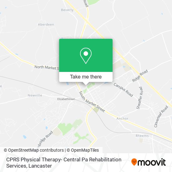 Mapa de CPRS Physical Therapy- Central Pa Rehabilitation Services