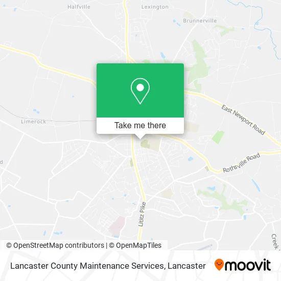 Lancaster County Maintenance Services map