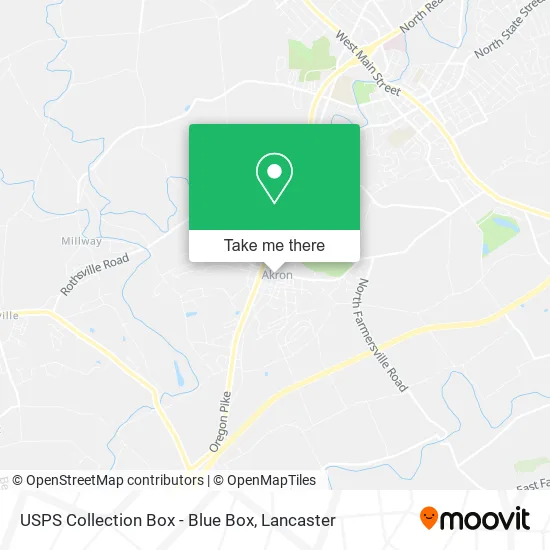 USPS Collection Box - Blue Box map