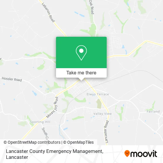 Lancaster County Emergency Management map