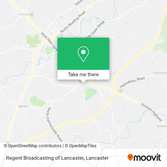 Regent Broadcasting of Lancaster map