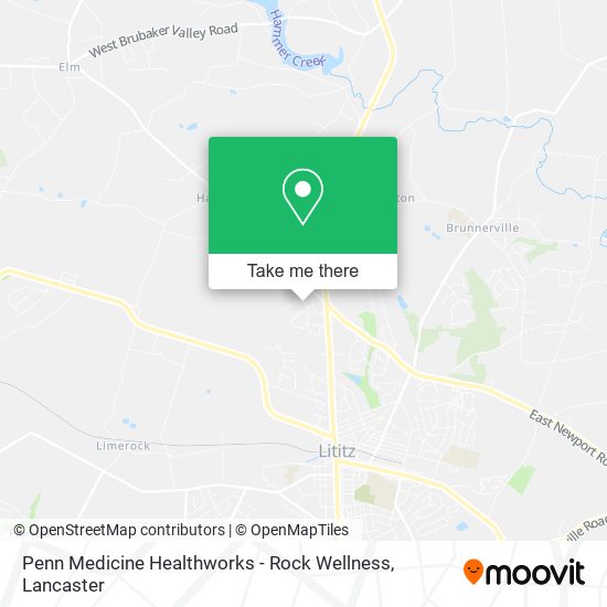 Penn Medicine Healthworks - Rock Wellness map