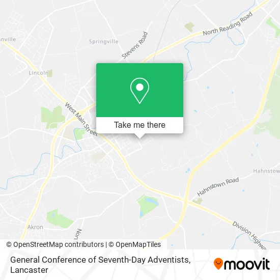 General Conference of Seventh-Day Adventists map