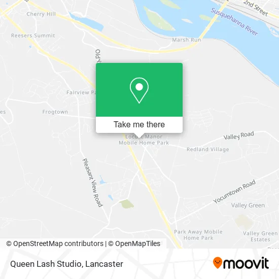 Queen Lash Studio map