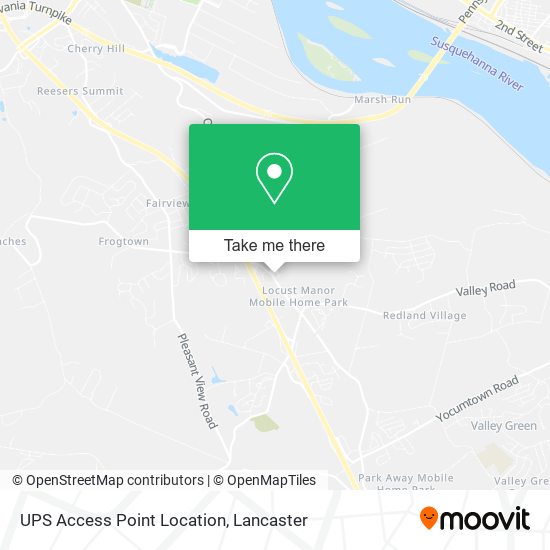 UPS Access Point Location map