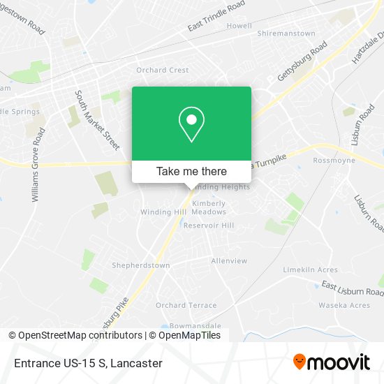 Mapa de Entrance US-15 S