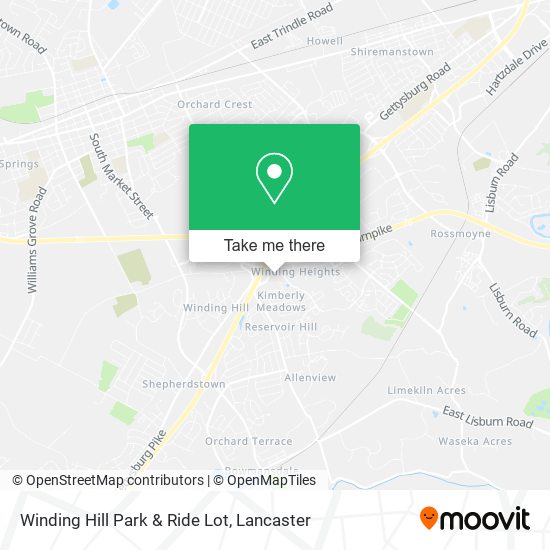Winding Hill Park & Ride Lot map