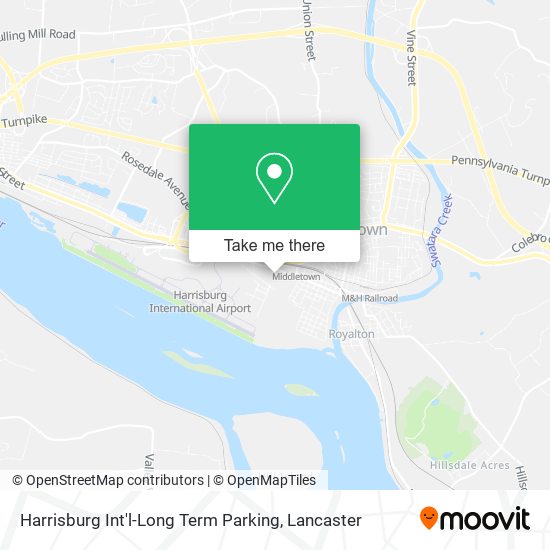 Mapa de Harrisburg Int'l-Long Term Parking