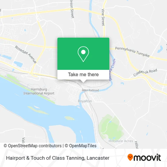 Hairport & Touch of Class Tanning map