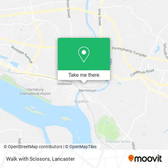 Walk with Scissors map