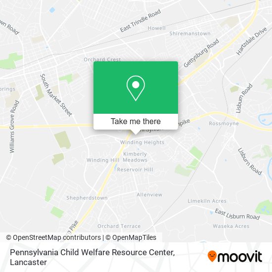 Mapa de Pennsylvania Child Welfare Resource Center